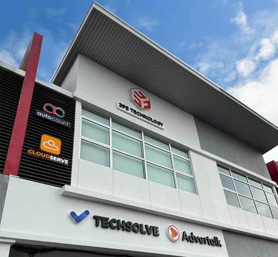 The 3FS Technology office building signage in Melaka